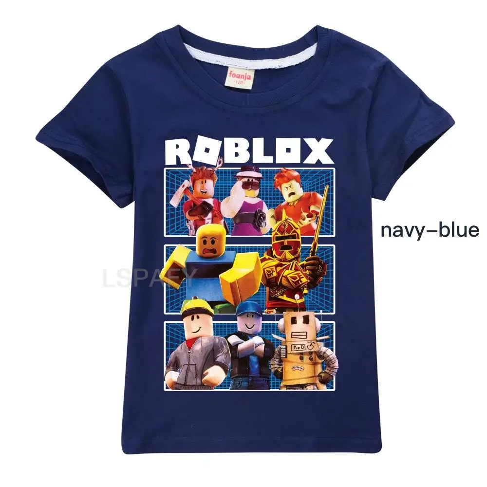 Summer ROBLOX Kids Clothes 3D Print Cartoon T Shirt Short Sleeve Tops Tees Boys Girls Clothes 100%Cotton T Shirts Children