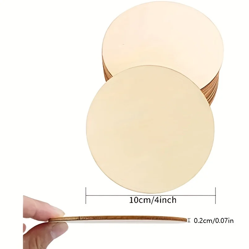 Blank Round Wood Slices Kids Crafts DIY Paint Your Own Wood Circles Bulk Unfinished 10PCS Wood Rounds Coloring Art Project