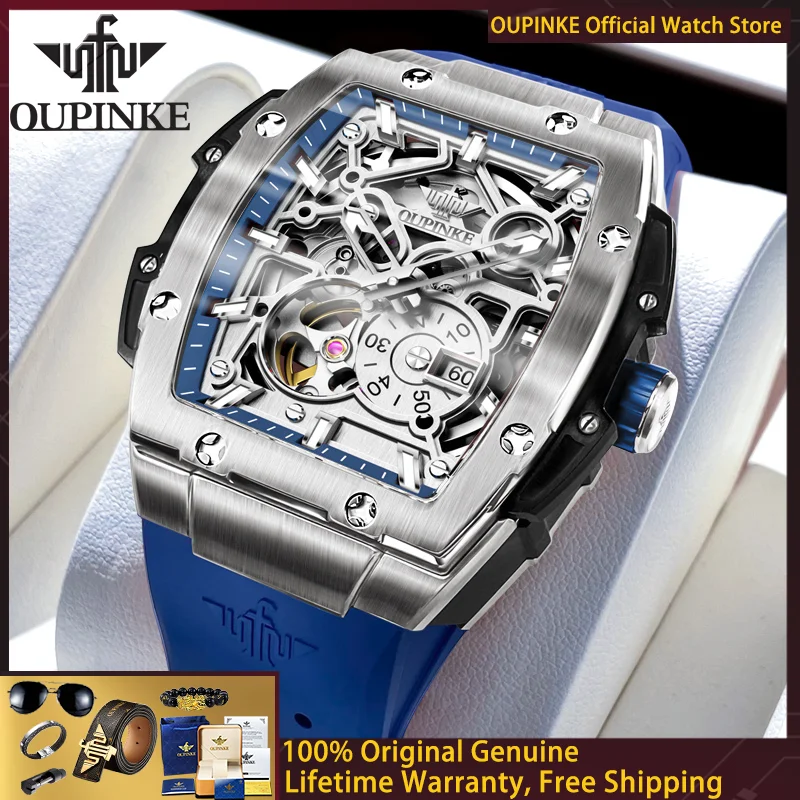 

OUPINKE 3213 Luxury Brand Original Fully Automatic Men Watch Waterproof Hollow out Large Dial Men Mechanical Watch Reloj Hombre