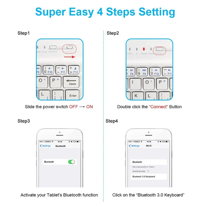 Spanish Wireless Keyboard for iPad 2024 Air Pro 11 10.9 Keypad Magnetic 10 inch Universal Bluetooth Keyboards Rechargeable
