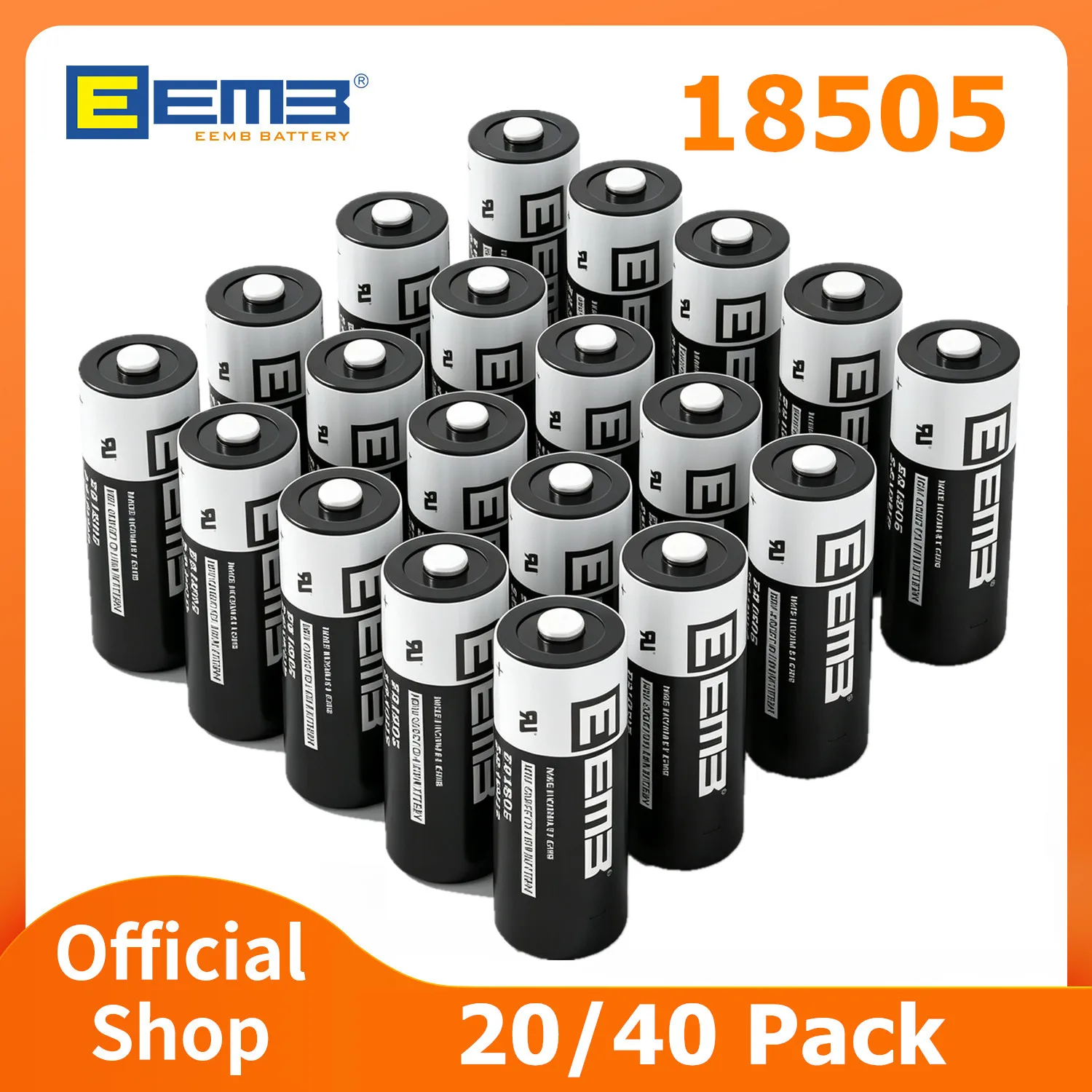 18505 20 Battery Pack 3.6V Lithium Batteries for Water Meters Gas Meters Smoke Alarms 4100mAh High Capacity Industrial Battery