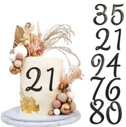 New 1 Set 0-9 Number Happy Birthday Cake Topper Acrylic Wedding Party Cupcake Topper Kids Digital Dessert Decoration