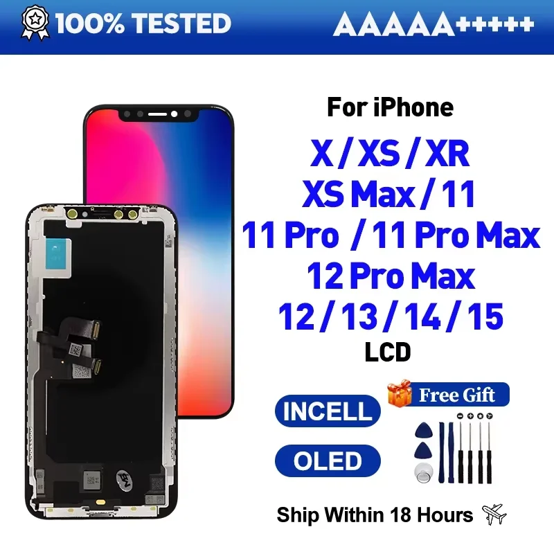 OLED For iPhone X XS Max 11 LCD 3D Touch For iPhone 12 13 14 Pro Max LCD 12 Mini Display 14 Plus 13Promax Digitizer Screen