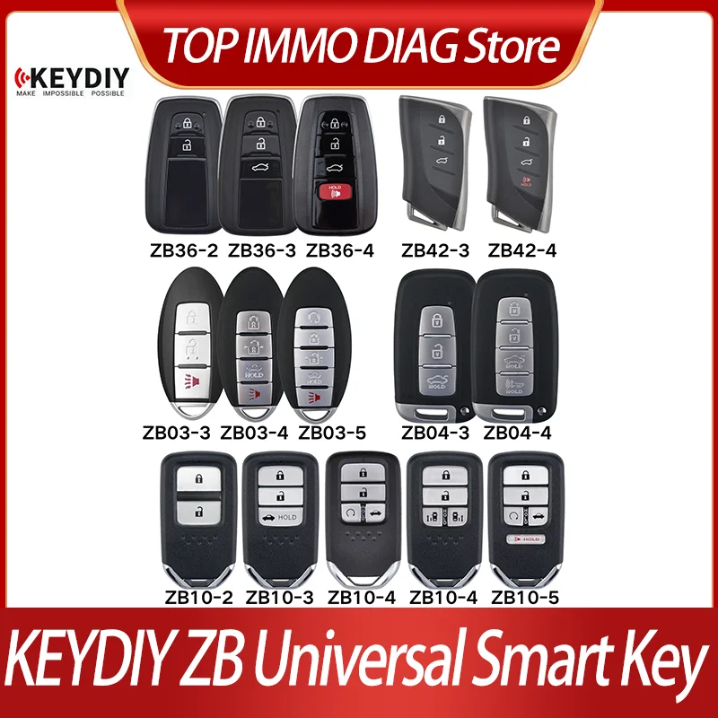 KEYDIY Universal Keyless Remote For 46/47/48/49/4A ZB03-4 ZB03-5 ZB04-3 ZB04-4 ZB10-2 ZB10-3 ZB10-4 ZB10-5 ZB36-4 ZB36-3 ZB42-4