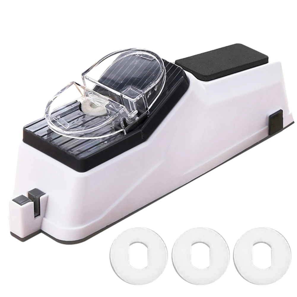 1Set Automatic Knives Sharpeners Professional Electric Knife Sharpener Fast Sharpening Tool Knife Scissor Sharpening For Kitchen