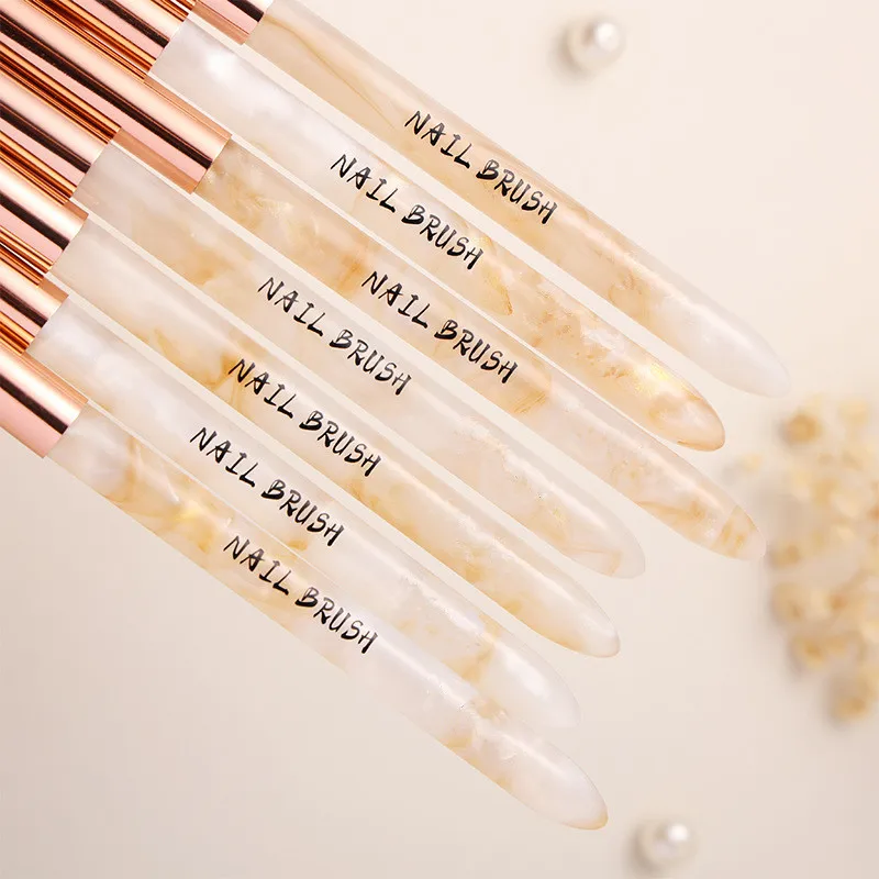 แปรงเพ้นท์เล็บแบบใหม่ 1/3 ชิ้น สำหรับทาสีเจล ยูวีเจล ปากกาเพ้นท์เล็บ หัวกลม พร้อมฝาโลหะ