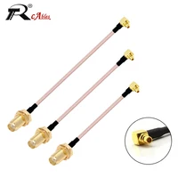 1 unidad SMA hembra a MMCX hembra conector de ángulo recto adaptador Coaxial RF con Cable Pigtail RG178 para módulo WIFI/GSM/3G/GPS/4G