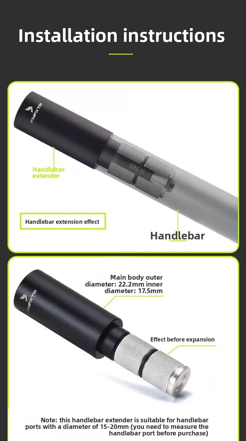 Mountainbike Fahrrad Gerader Lenker Verlängerungsstange Verlängerte Aluminium Klappbare Horizontale Stange – Detail 5