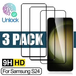 9H Protection Glass Film For Samsung Galaxy S24 Ultra S24 Plus 5G HD Clear Full Cover Tempered Glass Screen Protetector