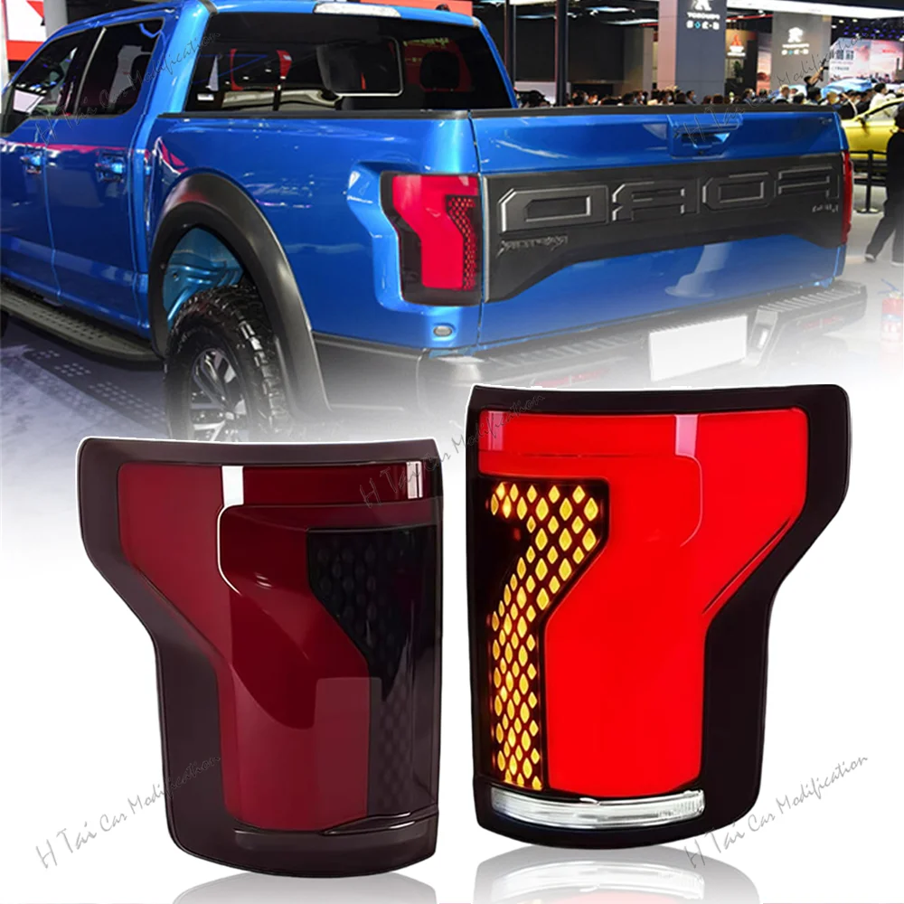 Par de Luces Traseras LED para Ford F150 F-150 2015-2020, Luces Traseras, Luces Antiniebla, Señal de Giro Dinámica, Conjuntos de Luces Traseras para Automóvil