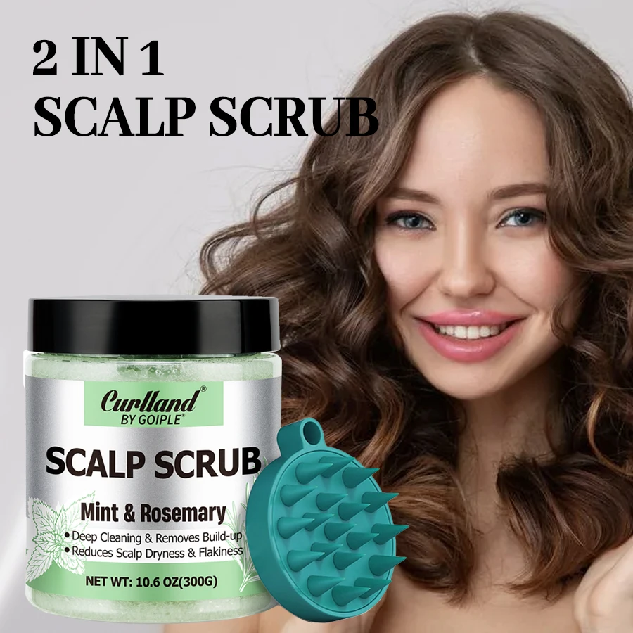 

Скраб для кожи головы Мятный и розмарин Глубокая очистка Удаляет построить Увлажняет Прохладный успокаивает волосы Скраб для кожи головы или отшелушивающий силиконовый массажер