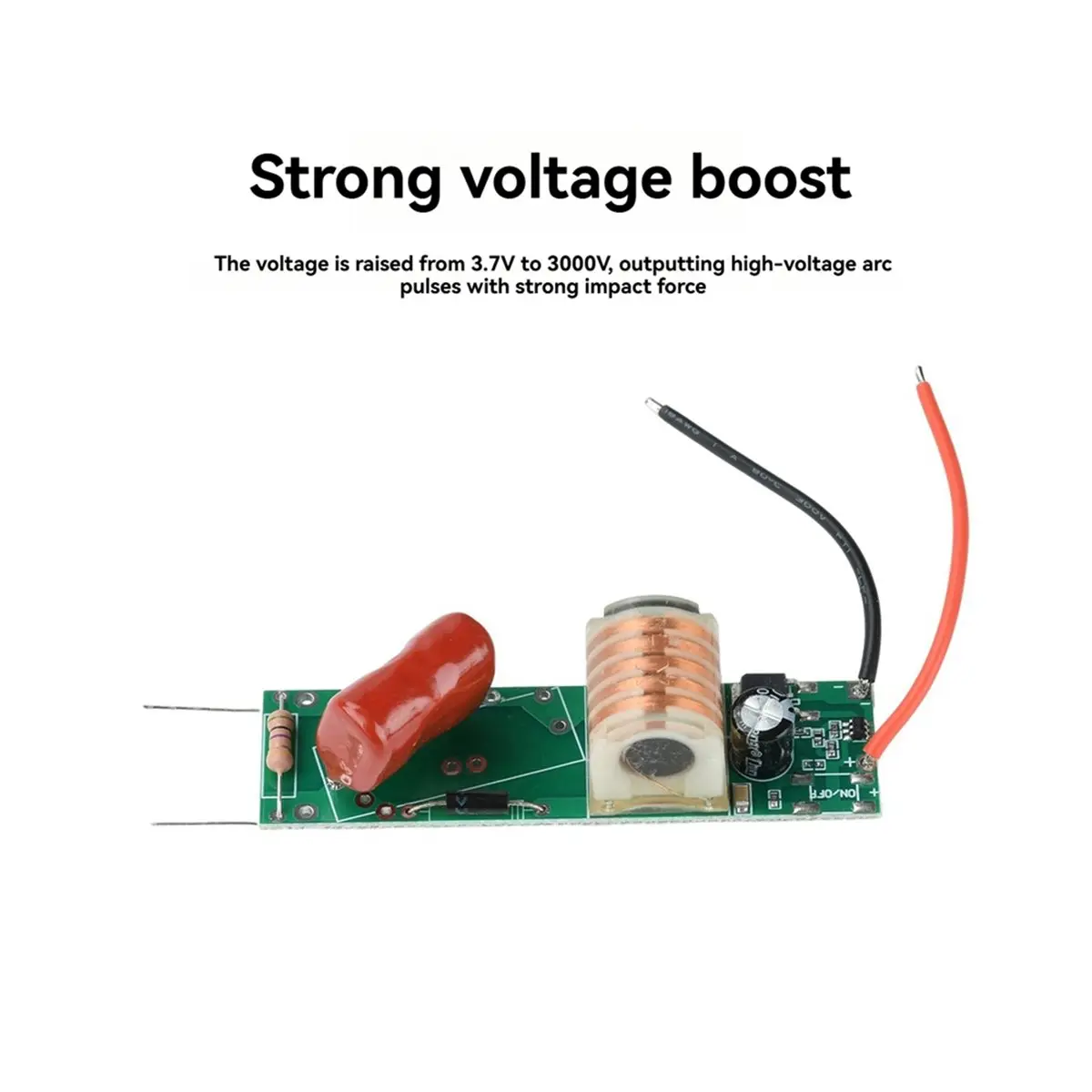 High-Power High-Voltage Module (DC 3.7V to 3000V) for Insect-Killing Devices and Scientific Research Experiments