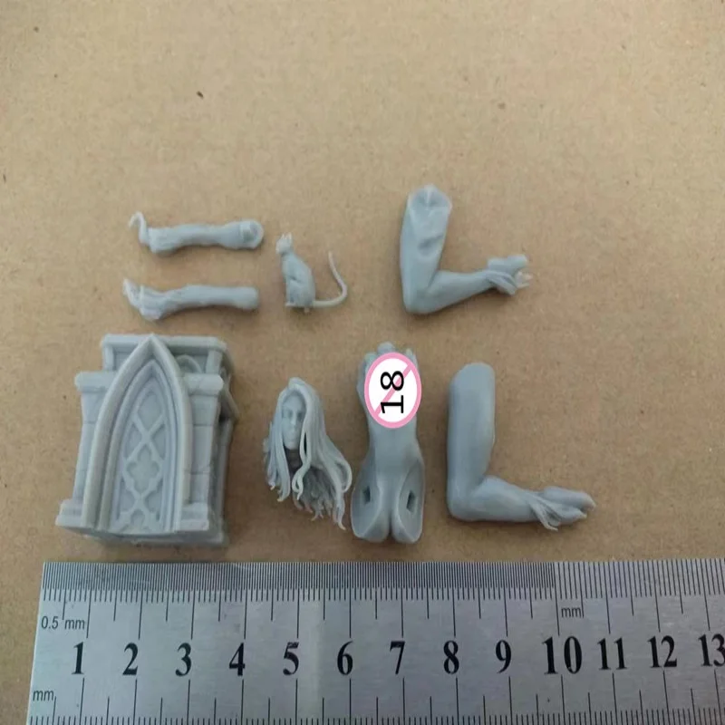 

Black Cat and Sitting posture Girl NSFW DIY Resin Figures Model Kit 1/24 Scale Unpainted Unassembled 3D Toy