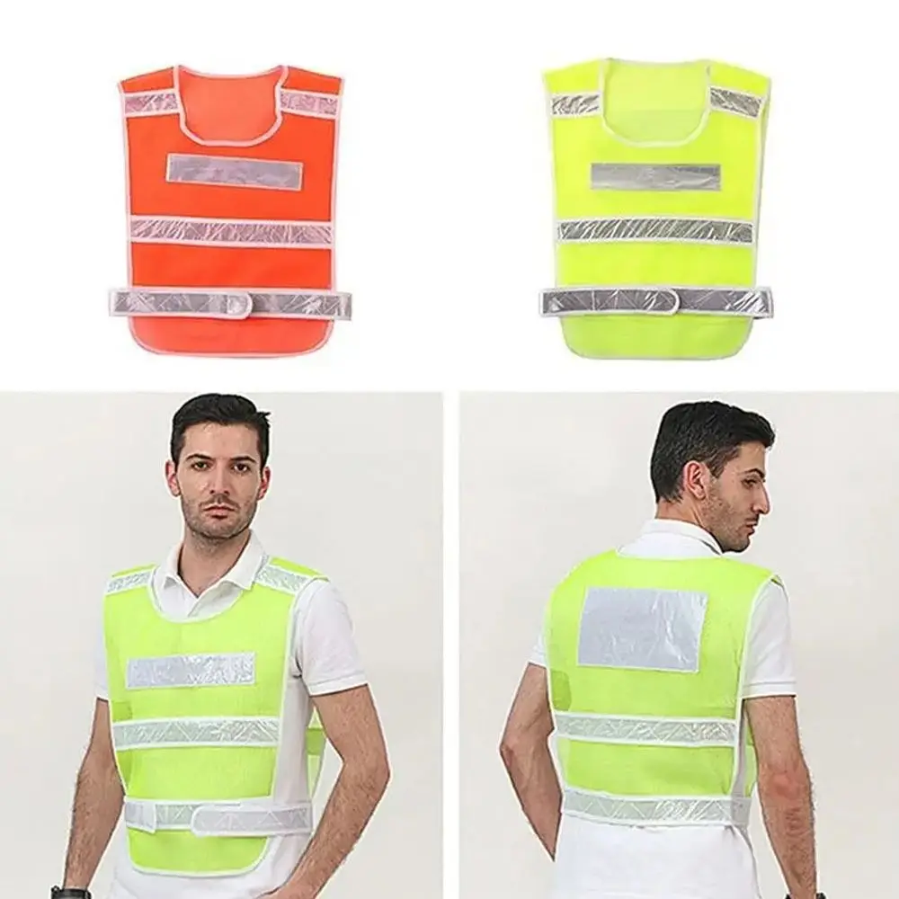 Sleeveless Jacket Reflective Vest High Visibility Working Clothes Safety Vest Mesh Breathable Traffic Vest Night Running