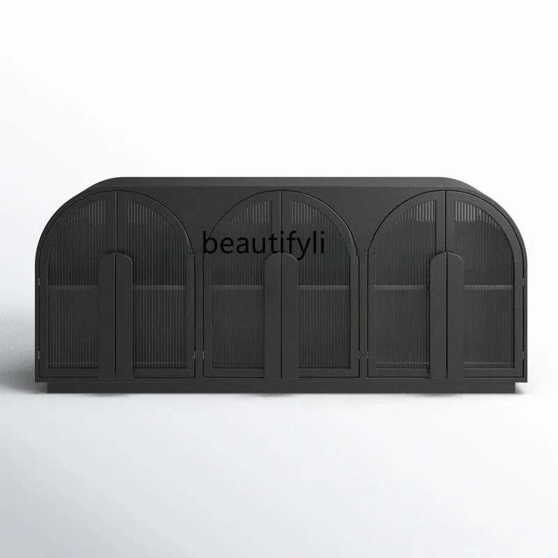 

cc182R American solid wood dining side cabinet multi-functional locker Changhong glass entrance storage cabinet R