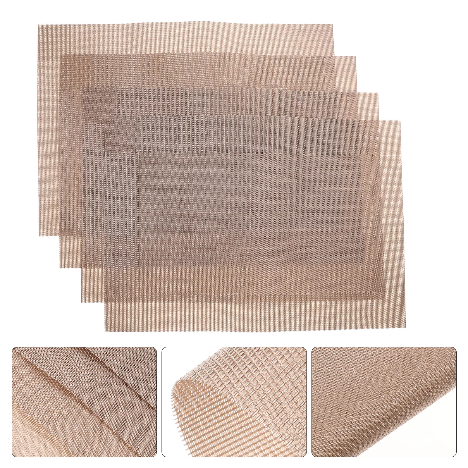

4Pcs Table Placemat Decorative Heat-Resistant Non-Slip Kitchen Dining Mat for Home Party Coasters Table Placemats