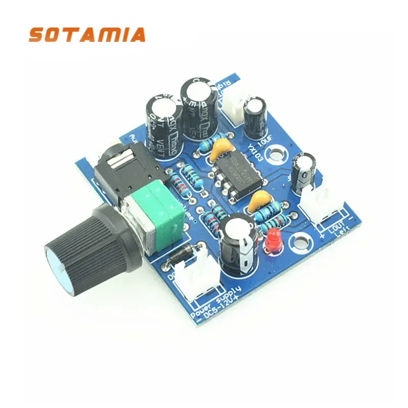 SOTAMIA TDA2822 Audio Amplifier Board 15W*2 Dual Channel Stereo Mini Power Amplifiers Home Sound Theatre With Tone Adjustment