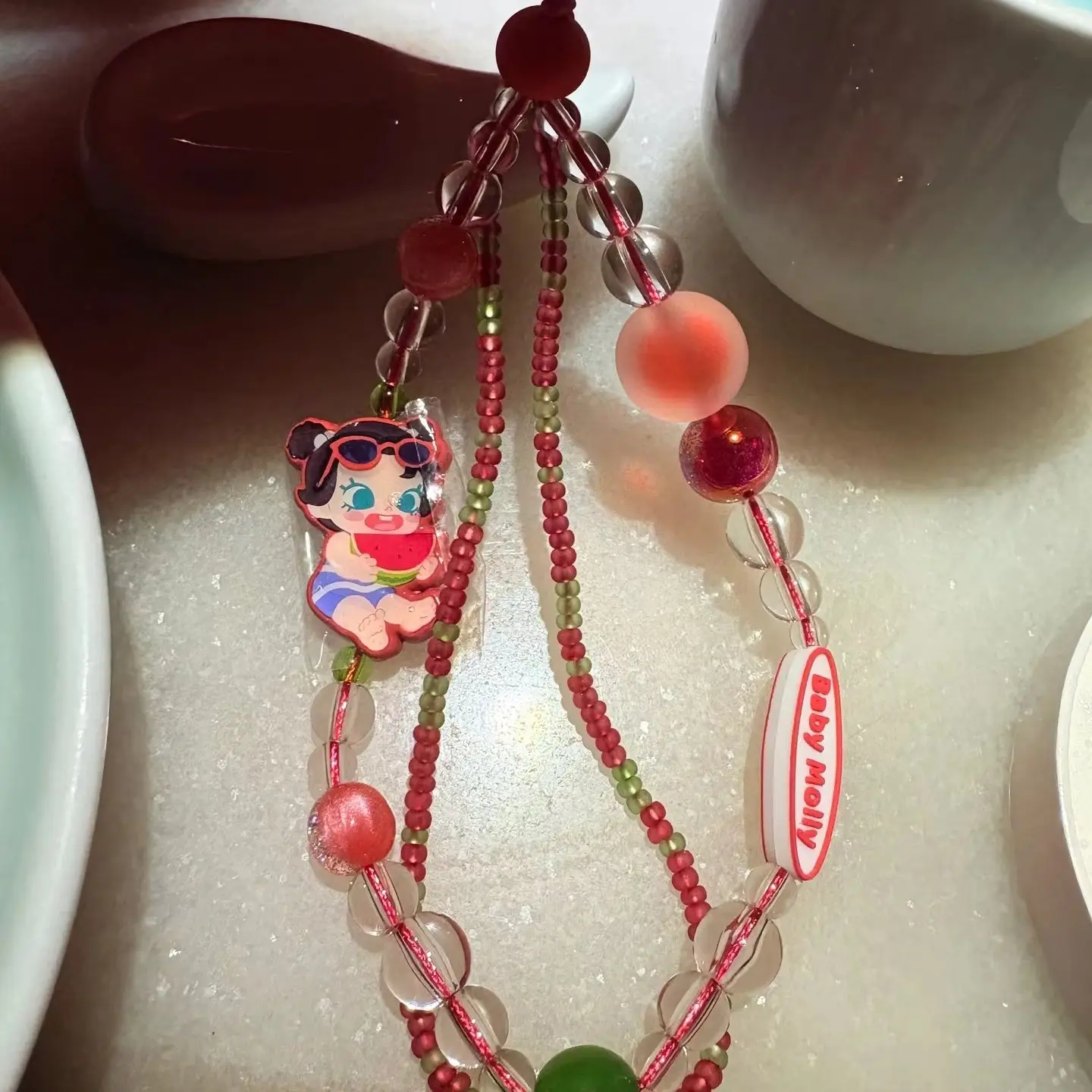 POPMART Baby Molly Fruit Adds Fragrance Series Blind Box Cute Mobile Phone Chain Mystery Doll Toy Gift
