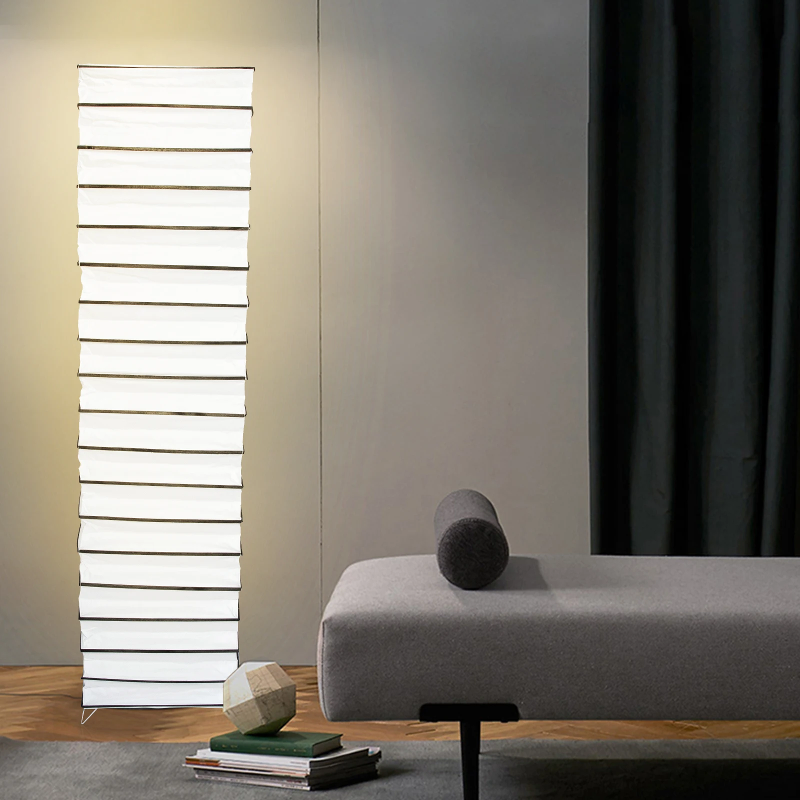 

Вертикальный бумажный абажур для напольной лампы, декоративный чехол для освещения, стильное решение для домашнего освещения