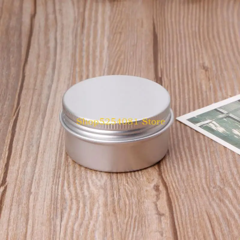 AXYC Recyclable Aluminum Circular Container with Screw Thread Lid for Travel and Home Storage Practical Round Box
