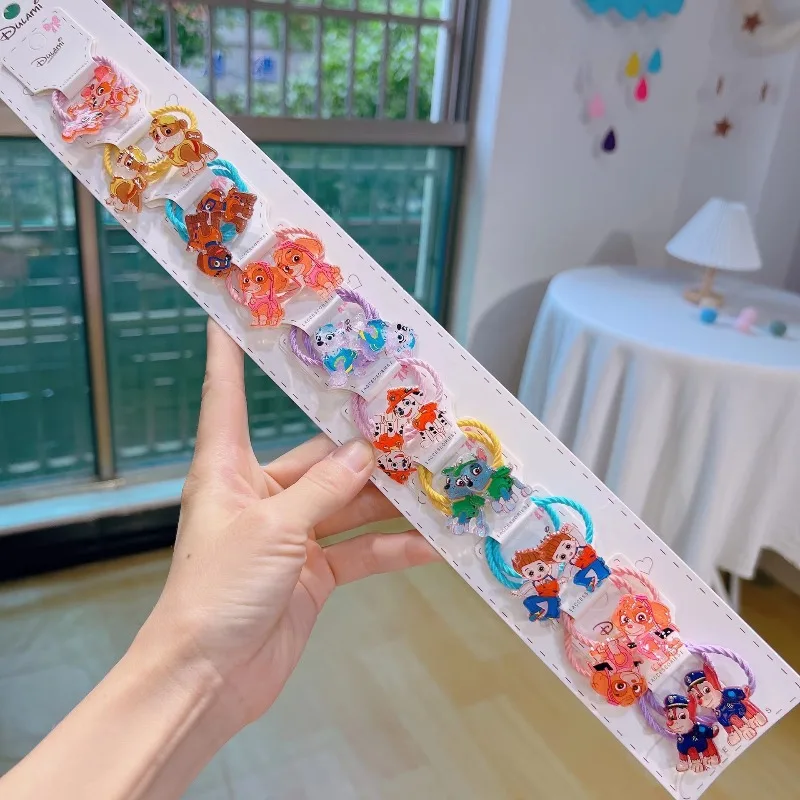 10PCS PAW Patrols Acryl Haar Clip Headrope Skye Chase Nette Headwear Cartoon Kopf Zubehör Haarnadel Hairtie Weihnachten Geschenke