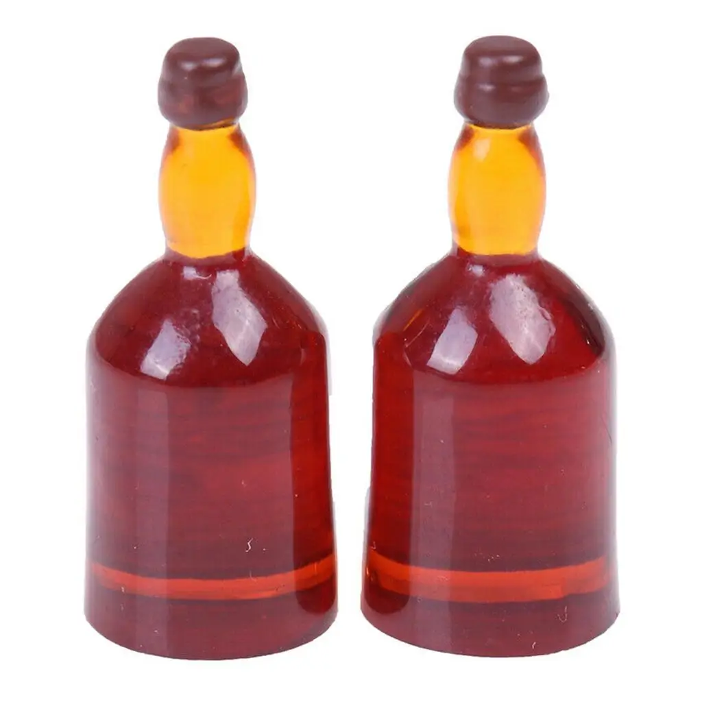 Dollhouse Wine Bottles Resin Miniature Accessories 1 12 Scale Kitchen Decor for Toy House Play