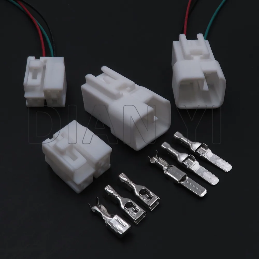 

Комплект из 3-контактных 4,8-мм автомобильных разъемов для электропроводки, корпус AC-разъема 6098-0149 6098-0151, автомобильный жгут проводов