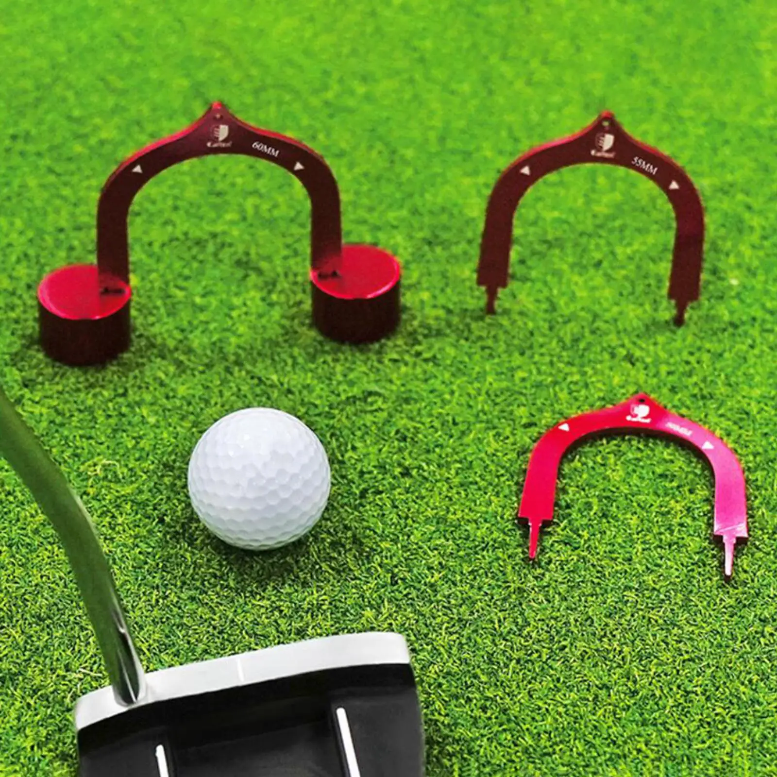 3Pcs Golf Putting Gates Metal Putter Gates Golf Accessories Golf Training Equipment Putt Alignment Sports for Golf Practice