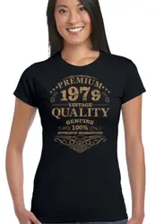 Aged To Perfection 1979 45th Birthday Womens Funny T-Shirt 45 Year Old Gift Top