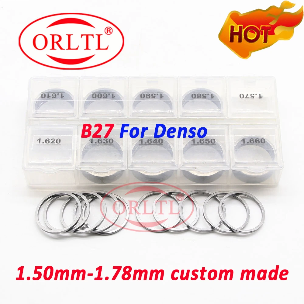 

ORLTL Diesel Injector washer 1.5-1.78mm Adjusting Shim B27 Common Rail Injector Gasket Washer for DENSO Injectors