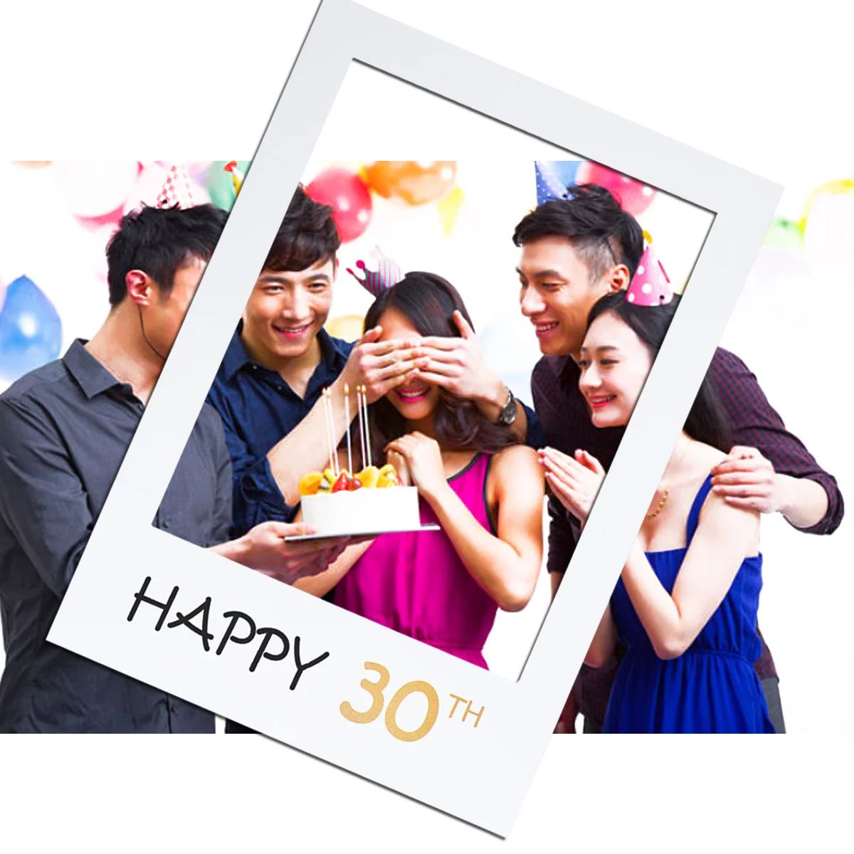 

Cutout Photo Props Unique Compact Picture Frames Lightweight Paper Material Birthday Party New Year Eve Framed Decoration