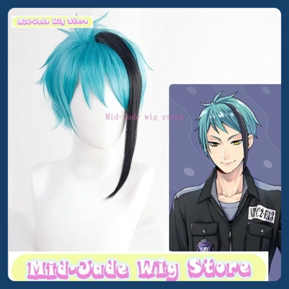 Parrucca Mid-jade Negozio Twisted Wonderland Floyd Leech Parrucca Cosplay Gioco Anime Gioco di ruolo Halloween Party Performance Capelli sintetici