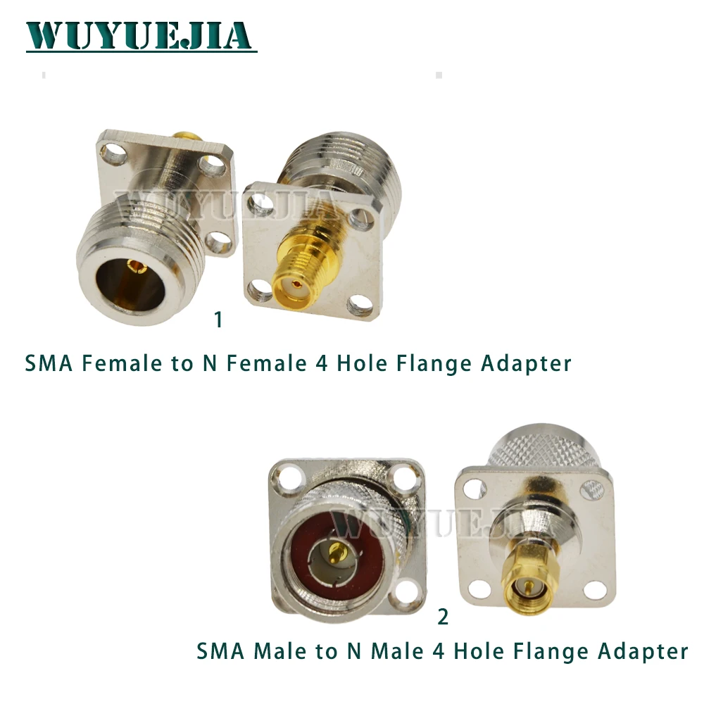 

1Pcs SMA Male Plug / Female Jack to L16 N Female Jack 4 Hole Flang RF Coaxial Adapter Brand New High quality Nickel Plated Brass