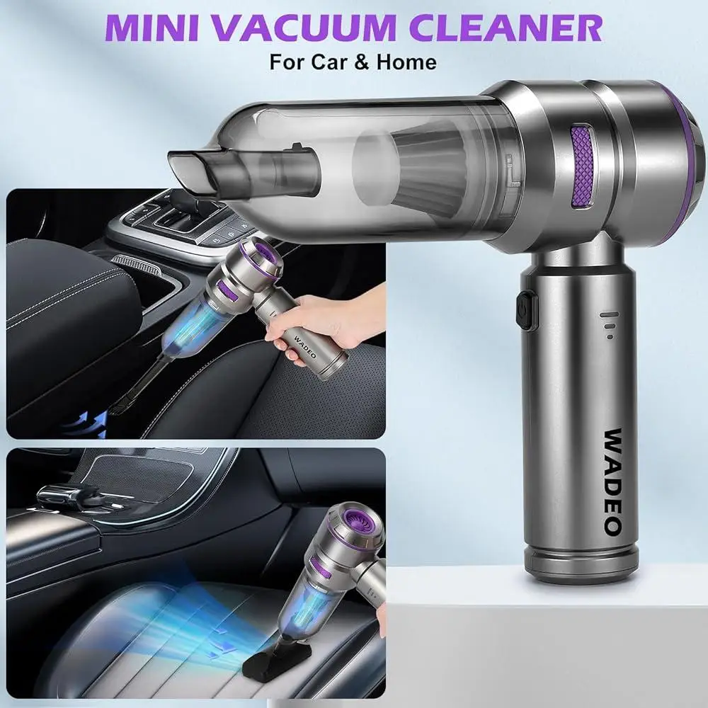 Cordless Handheld Vacuum 4-in-1 21000PA Brushless Motor Car Cleaner with Air Duster 7500mAh Battery Accessories Portable