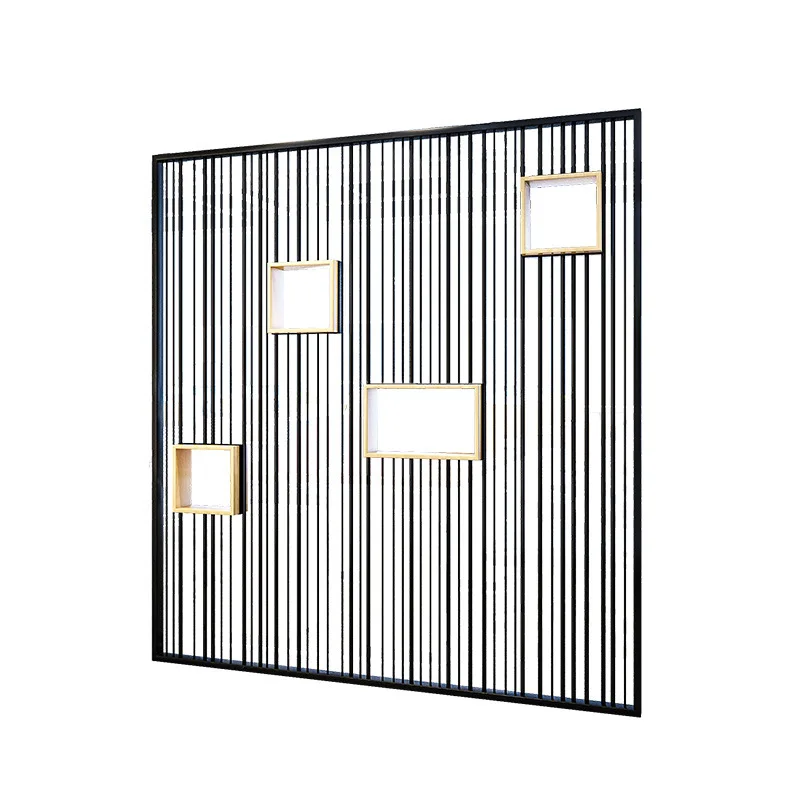 

Screen office partition dining room card seat enclosure wrought iron LOFT industrial style decorative wall