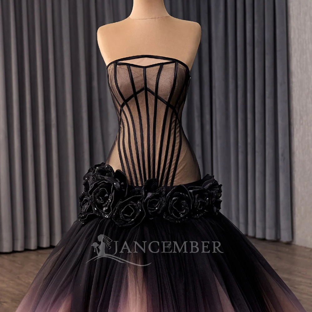 فساتين Quinceanera مخصصة بأكمام قابلة للإزالة حفلة الأورجانزا vestidos de 15 quinceañera حورية البحر بأربطة من الخلف سويب تراين #4