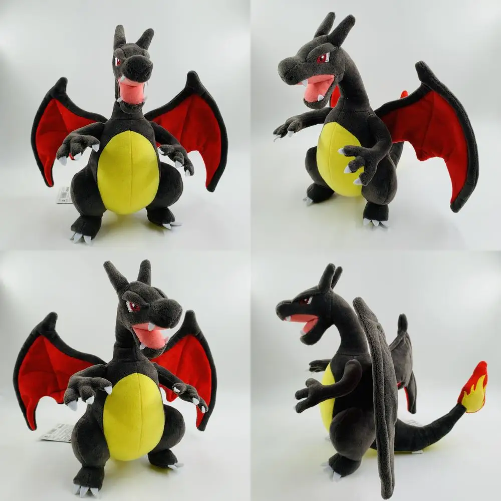 

23 см большая плюшевая игрушка Kawaii Dark Charizard, мягкая кукла, милое наполненное животное для детей, подарок на день рождения, идеальный подарок