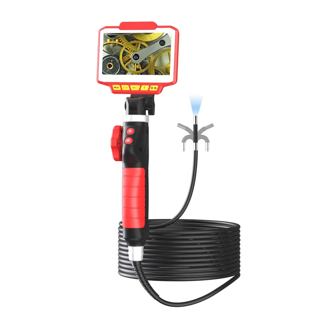 New portable 4.30 inch 2MP endoscope camera videoscope articulating industrial borescope snake inspection camera