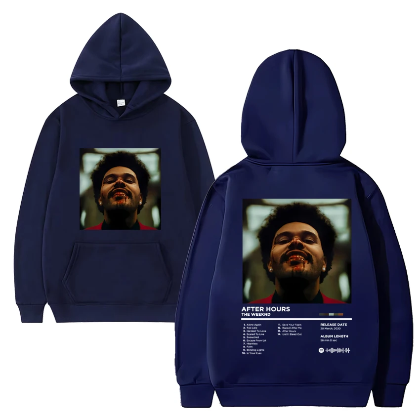 Vendita calda The Weeknd music Album Cover Graphics felpa con cappuccio uomo donna vintage hip hop streetwear felpa Unisex in pile a maniche lunghe