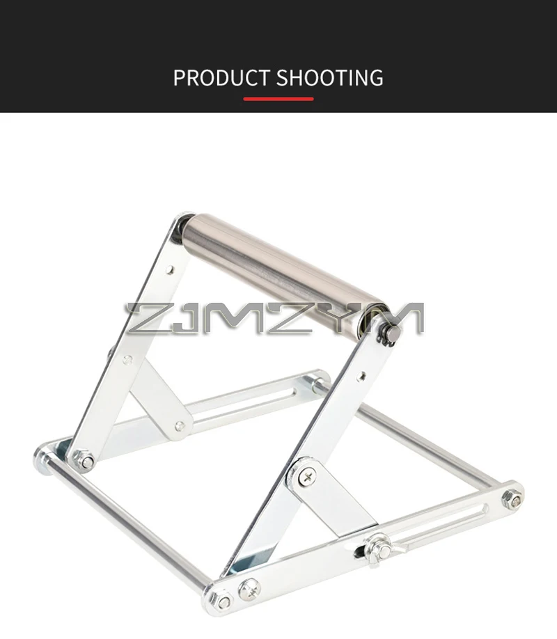 Foldable Stainless Steel Stand with One Roller Adjustable Cutting Machine Support Frame Material Support Bracket For Cutting