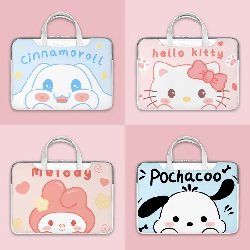 

Sanrio Hello Kitty Laptop Bag Cinnamoroll Cute Large Capacity Tablet Organizer Cartoon Handbag Laptop Case 11in 13in 14in 16in