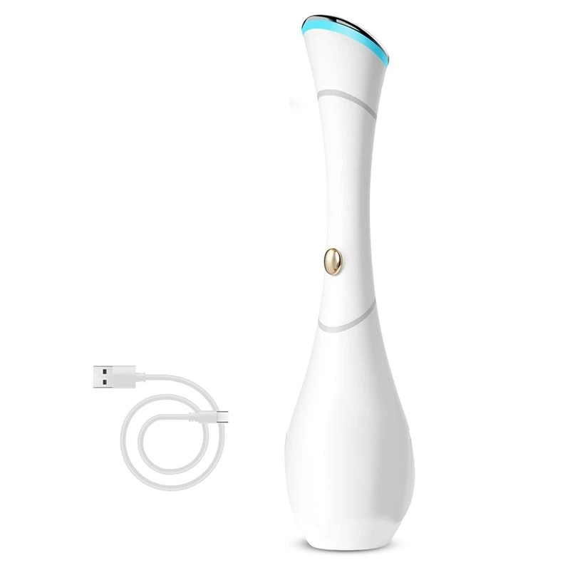 [B25B!】 Eye Massager Wand With Heat, Red/Blue LED, Ionic (Galvanic) Skincare Absorption, USB‑C Rechargeable