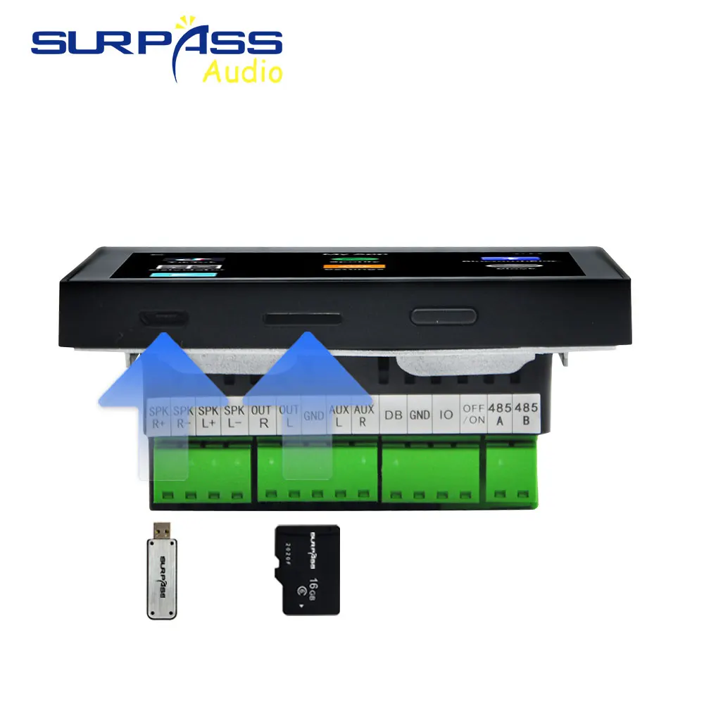 مضخم صوت ذكي WiFi مع نظام أندرويد 8.1 نظام المسرح المنزلي شاشة تعمل باللمس بلوتوث مكبر صوت RMS 15 وات مكبر صوت للسقف #4