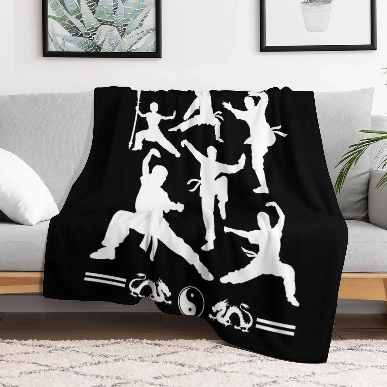 Kung Fu Throw Blanket For Decorative Sofa Bed covers Stuffeds Blankets