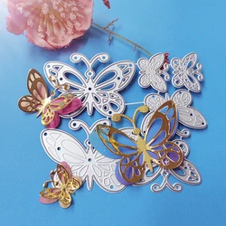 3 Hollow Double Layer Butterflies cutting dies for English letters, scrapbooks, reliefs craft stamps, photo album puzzl