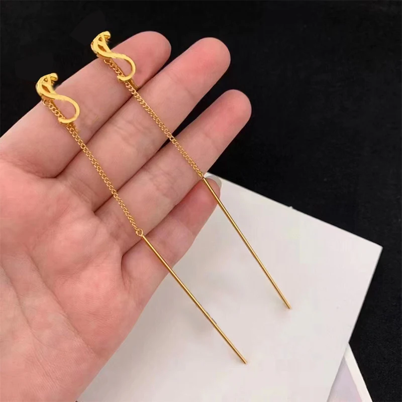

cheap items with free shipping accessories NewLong Tassel Lettered Hoop Earrings Korean Fashion Jewelry Pearl earrings Women
