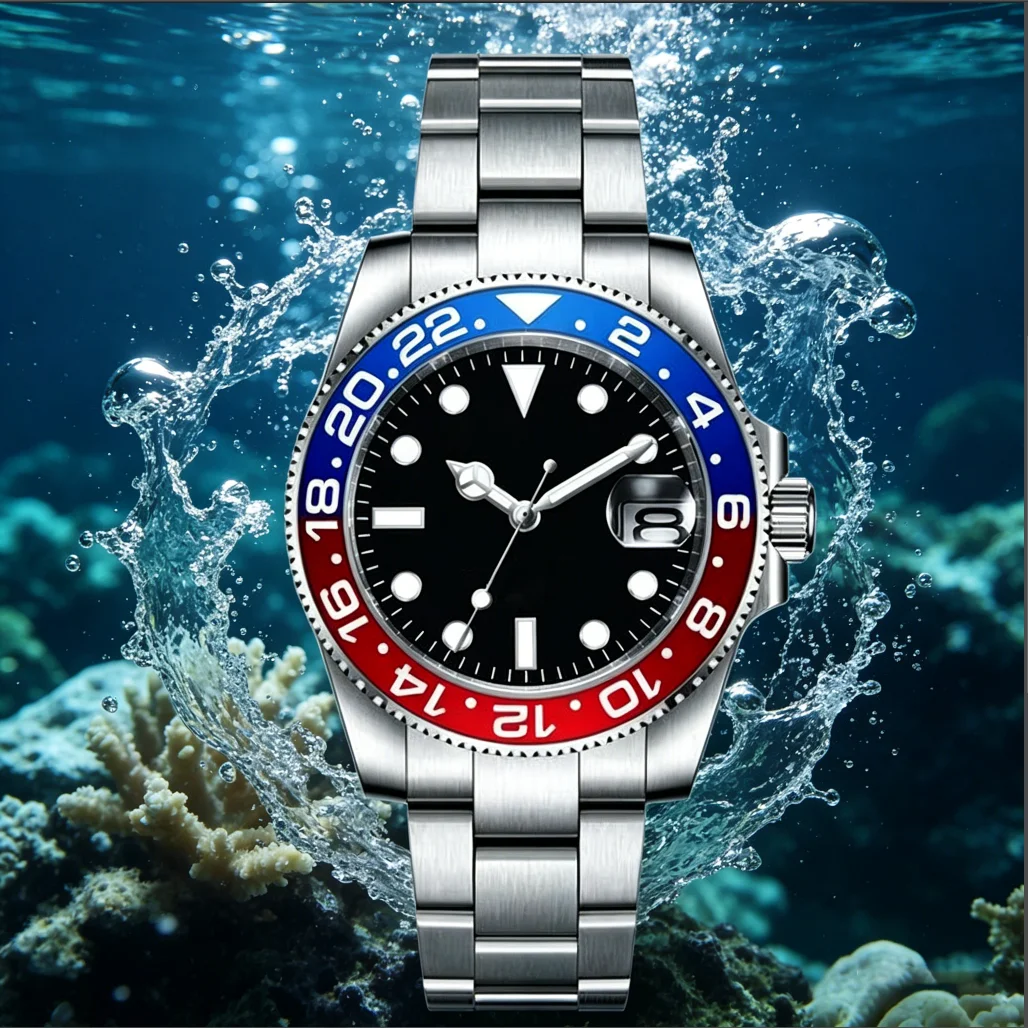 

Tandorio 40mm Stainless Steel Automatic Mechanical Men's Watch For Miyota 8215 Sapphire Glass 20ATM Diver Watch Glide Clasp