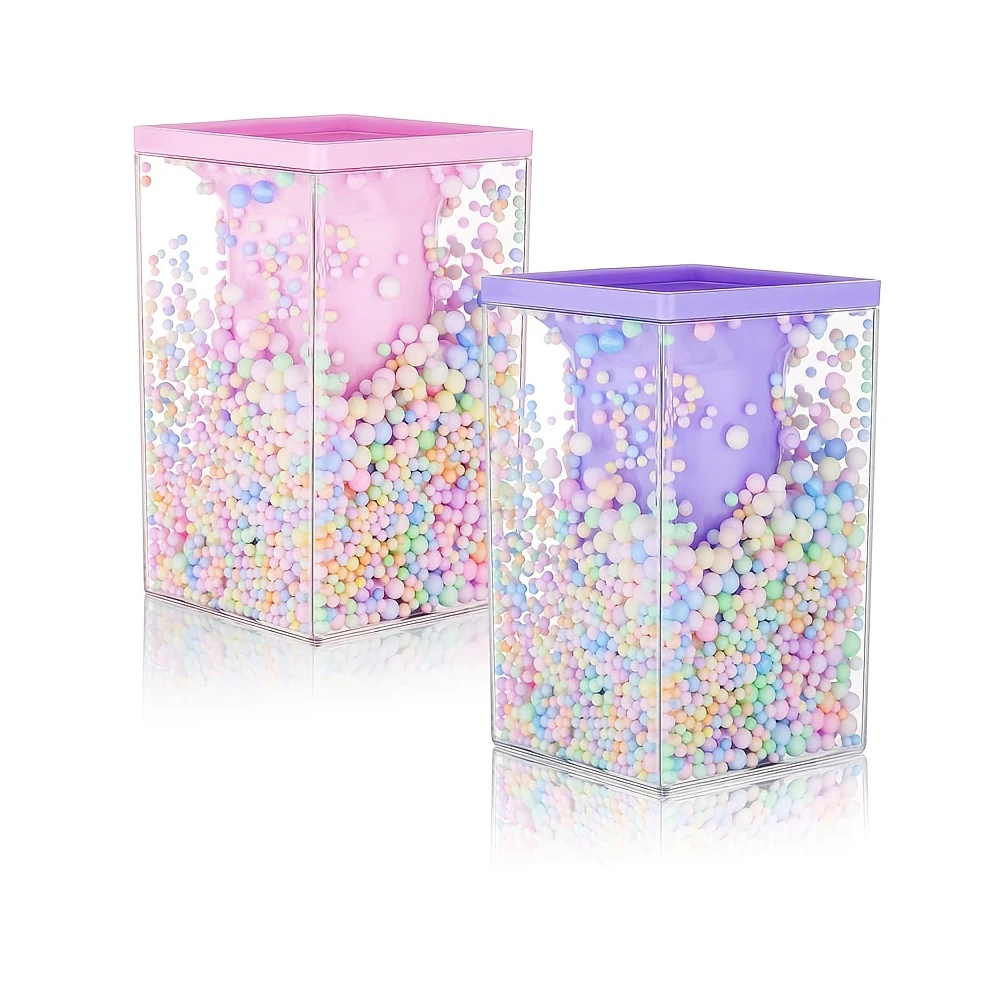 

2 шт. милый держатель для ручек с пузырьками, универсальный настольный органайзер, подарок для школы, офисные принадлежности, розовый и фиолетовый набор канцелярских принадлежностей