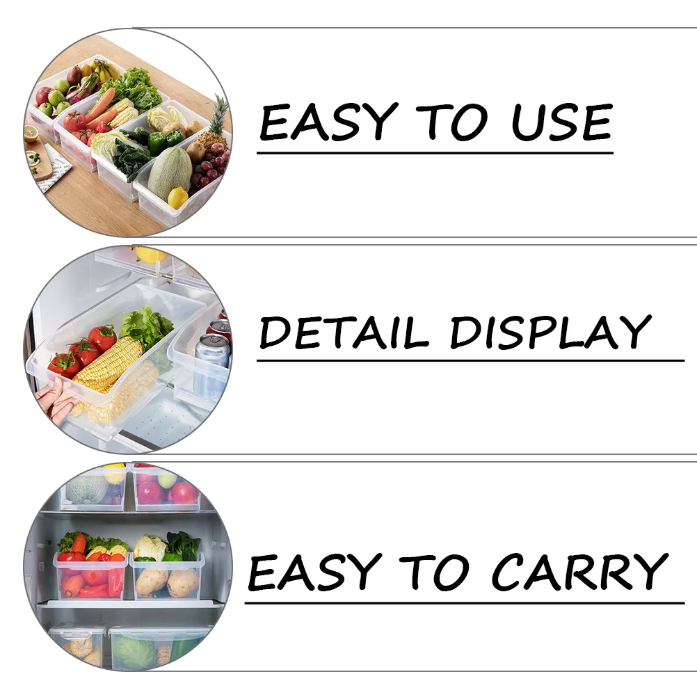 

3 шт., ящик для хранения в холодильнике, чехлы для холодильников, белые контейнеры, организация морозильной камеры, хранение приправ, аккуратный, надежный