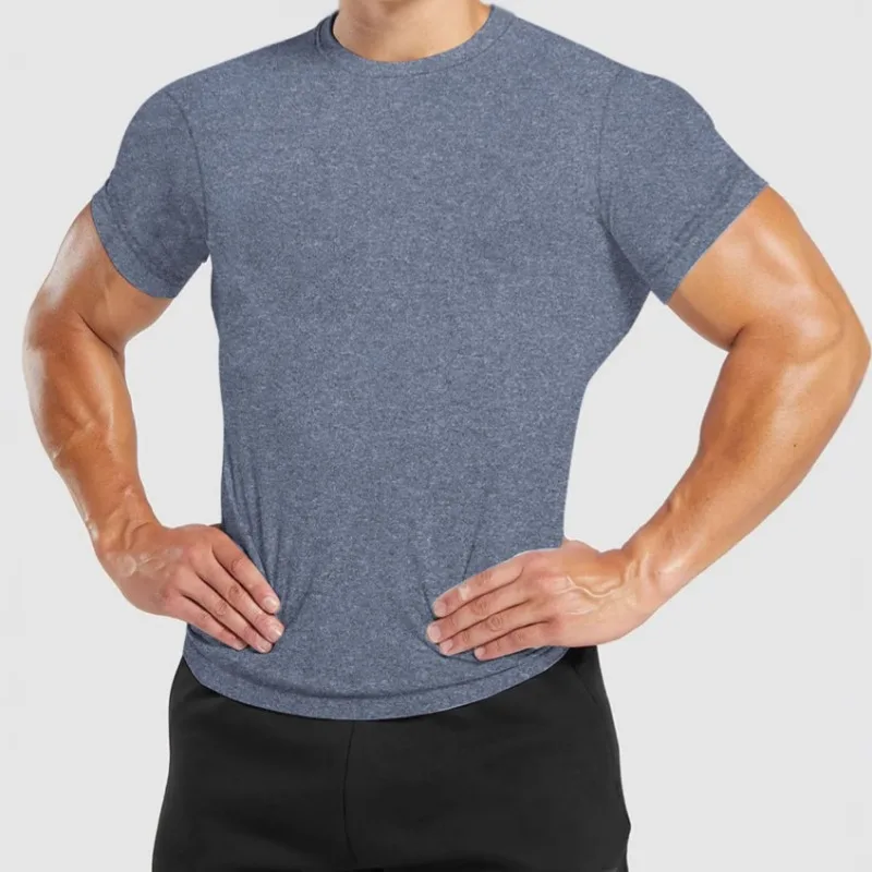 

Harajuku Summer New Men Quick-drying O-neck Short-sleeved T-shirt Basketball Training Clothes Running Sports Fitness Tshirt